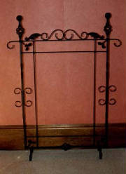 wrought iron fire screen