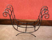 wrought iron log basket