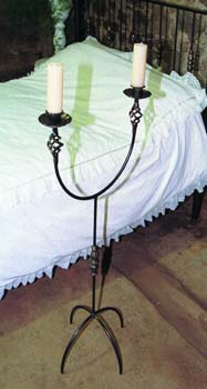 wrought iron candle holder